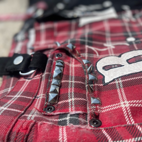 Red Plaid “BYV OVERALLS”